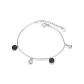 Bratara Argint 925 Cerc negru